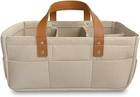 Baby Diaper Caddy Organizer Basket W  Dividers   Nursery Changing Table Storage 