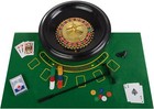 Casino Style 16 Inch Roulette Wheel Gambling Gaming Set Large Size Felt Full Set