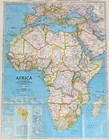Vtg 1990 National Geographic Africa Threatened Map Supplement Wildlife Poster