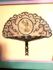 Indonesian Fan  Antique  Framed  Depicts Shadow Puppet  1890s  Ds07