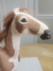 Real Fur Taxidermy Cream Tan Horse Figure Collectible Vintage   rare  