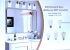 5-light Bathroom Vanity Light Fixture In Brushed Nickel Finish Wall Mounted