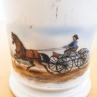 Vintage Occupational Shaving Mug Limoges France Porcelain Horse Carriage