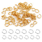 100-200pcs lot Stainless Steel Split Rings Gold steel Color Open Jump Rings For 