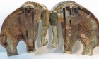 Pair Vintage Brass Or Gold Tone Metal Elephant Belt Buckle