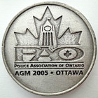 2005 Ottawa Police Association Medal Uninscribed White Metal 31mm