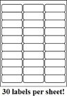 15000 2 625  X 1  Self Adhesive Address Labels 30 Per Sheet 500 Sheets   30 Up  