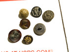 Rare Button Lot victorian Flying Dragon Round Brass W  All 7 Shown