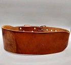 Vintage Altus Weight Lifting Belt Medium  28-34  Brown Leather Buckle 2 Prong