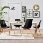 Dining Chairs Set Of 8 Kitchen Mid Century Modern Chairs With Wood Legs And Pu
