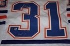 Edmonton Oilers Grant Fuhr  31 Sewn Stitched Autographed Custom Jersey Beckett