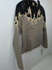 New Women   s 1849 Authentic Ranchwear Brown Western Show Shirt Xxl  3941 Uu-19