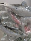 Vintage Ceramic Lusterware Pastel Fish Shaped Statue 8   