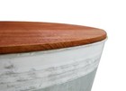 Rustic Farmhouse Distressed Metal Coffee Table Vintage Style Accent Furniture