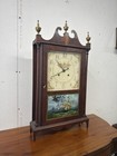 Antique Pillar Scroll Eli Terry Mahogany Shelf Click 1820 Restored Great Case