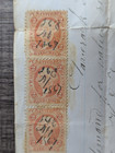 Antique 1867 Promissory Note Claverack Ny Civil War 2c Revenue Stamp Strip 