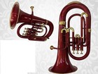 Bb 3 Valve Euphonium Pitch Red Brass Musical Instrument W-case   Mp Brs