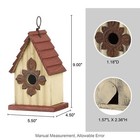 9  H Wooden Bird House Hanging Garden Birdhouse For Outside