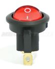 Spst 3 Pin On off Round Rocker Switch W  Red Neon Lamp 10a 125vac Usa Seller   