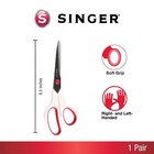 Singer Fabric Scissors With Comfort Grip  1-pack  Red   White