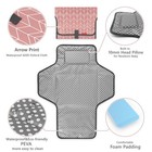 Babebay Waterproof Portable Diaper Changing Pad  Foldable Pink Wave Print 