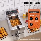 Uimoso Commercial Electric Countertop Deep Fryer  1500w  11 6qt   11l