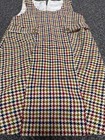True Vintage Dress Plaid 1960s Colorful Pattern Dan Howard Size 8 Maternities