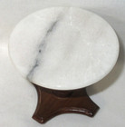 Vtg Handicraft Designs Dollhouse Miniature Wooden Marble Top Table   b32 