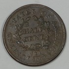 1804 Crosslet  4   no Stems Draped Bust Half Cent Extra Fine 1 2c