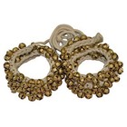 Ghungroo Cotton String Anklet Bells  white  1 6 Cm  50 50  Pair  For Women