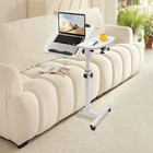 Rolling Laptop Desk Adjustable Notebook Computer Stand Bed Sofa Table Food Tray