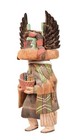 Hopi Kachina Crow Mother Doll   Size 8 625  H X 4 5  W X 2 75  Deep  Hand Carved