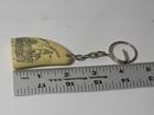 Vtg Whales Tooth  faux  Scrimshawed Keychain Lighthouse Motif               b1 