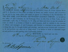 Eugene Higgins 1889 Document Signed By  the Wealthiest Bachelor In New York 