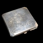 Sterling Silver Burkhardt For Birks Square Compact Mirrored Makeup Case