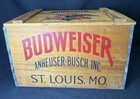 Vintage Budweiser Inc  Anheuser Busch St  Louis Mo Wooden Beer Crate Box