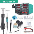 Yihua 3-in-1 Soldering Station Hot Air Rework Station   2a Usb Dc Power Supply