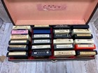Vintage Lot Of 24 8 Track Tapes In Carry Case  80s Rock Mainly  untested 