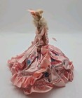 Vintage 1950s Hard Plastic Doll 8    Pink Satin Gown Sleep Eyes Blonde