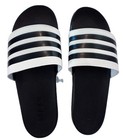 Adidas Adilette Comfort Slides Gz5893 White Black Unisex Shower Sandals