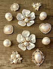 12pc Pearl Flower Bling Glam Shoe Charms For Crocs Or Shoe Laces
