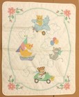 Hand Stitched Baby Quilt 41  X 33  Animals Crib Blanket