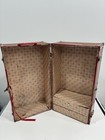 Vintage Large Doll Trunk Wardrobe Carrying Case Red Metal