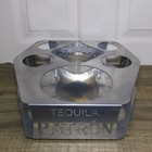Tequila Patron Bar Top Steel Metal 6 Slot Bottle Display Holder 13  X 14  X 3 5 