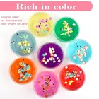 8 Pack Clear Crystal Slime Kit For Kids  Jelly Cube Crunchy Slime Making Kit