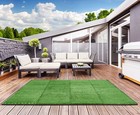 Sorbus Grass Mat - 96 Sq Ft Interlocking Artificial Turf Deck Carpet Flooring