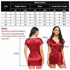 Sexy Women s Satin Lingerie Kimono Robes Bathrobe Nightgown With Belt Sleepwear