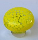 Beautiful Vintage Yellow Spotted Mushroom Paper Weight  Perfect Condition  3    T