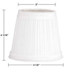 Lamp Shade White Fabric 4 1 16  Mini Clip On   Renovator s Supply 4 Pack