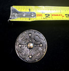 Vintage antique Palestine Sliver And Bronze Toned Brooch With Clip Backing